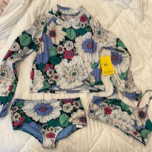 Gap Kids Rash Guard Three Piece Swim Set Size 10 New With Tags